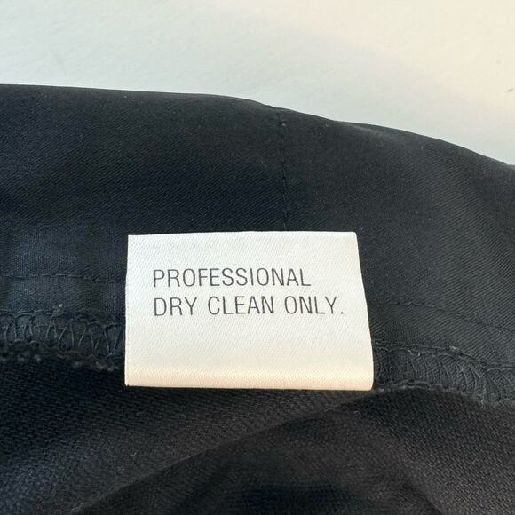 St. John Velvet High Rise Straight Leg Pants Black Cotton-Blend | Size 12 - Picture 12 of 12